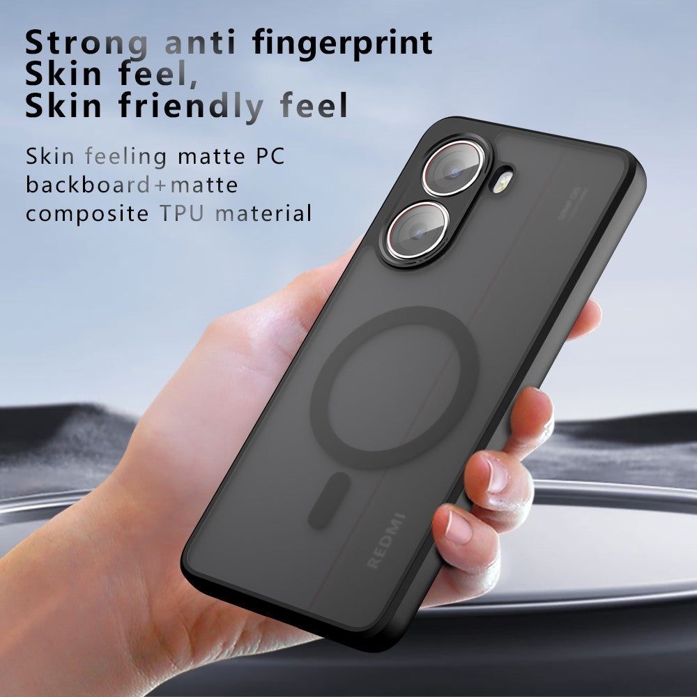Matte Case for Xiaomi Poco X7 Pro 5G / Redmi Turbo 4 5G Magnetic Case TPU+PC Phone Cover