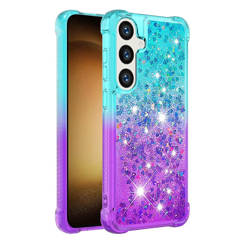Galaxy S24 / S25 Glitter-Hülle – Farbverlauf mit funkelndem Puder