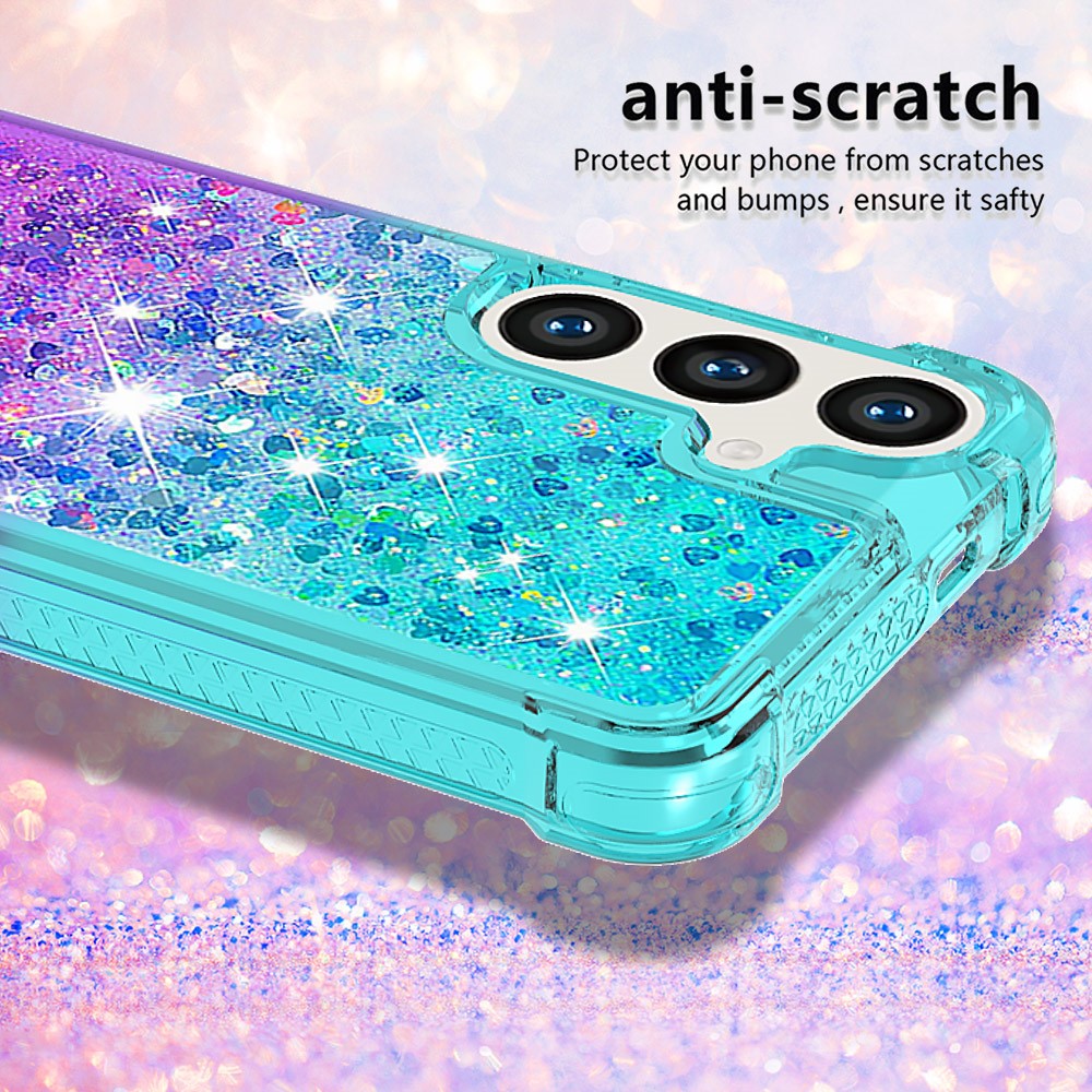 Galaxy S24 Plus / S25 Plus Glitter-Hülle – Farbverlauf mit funkelndem Puder