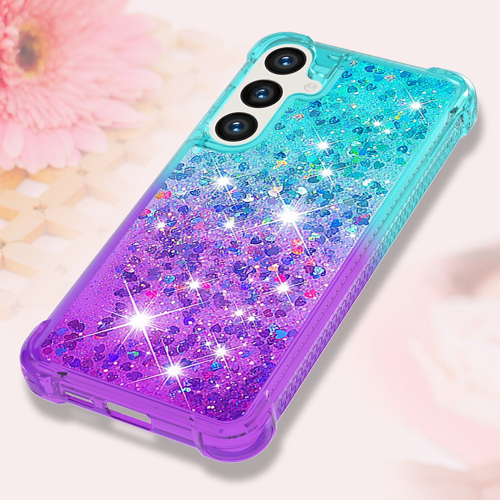 Galaxy S24 Plus / S25 Plus Glitter-Hülle – Farbverlauf mit funkelndem Puder