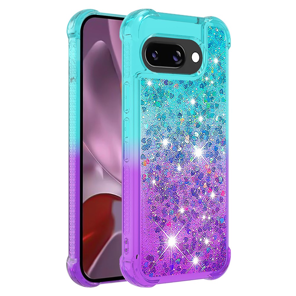 Pixel 9a Glitter-Hülle – Farbverlauf mit funkelndem Puder