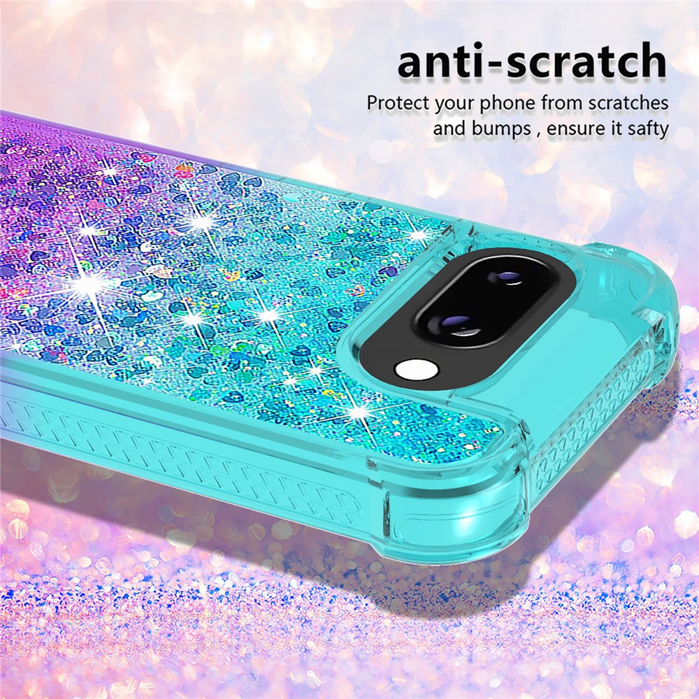 Pixel 9a Glitter-Hülle – Farbverlauf mit funkelndem Puder
