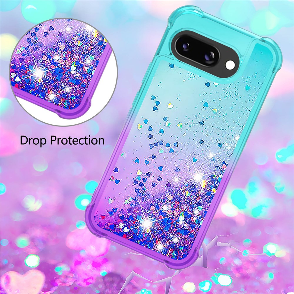 Pixel 9a Glitter-Hülle – Farbverlauf mit funkelndem Puder