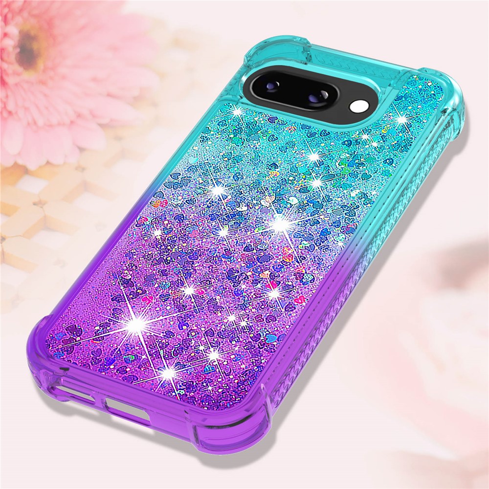 Pixel 9a Glitter-Hülle – Farbverlauf mit funkelndem Puder