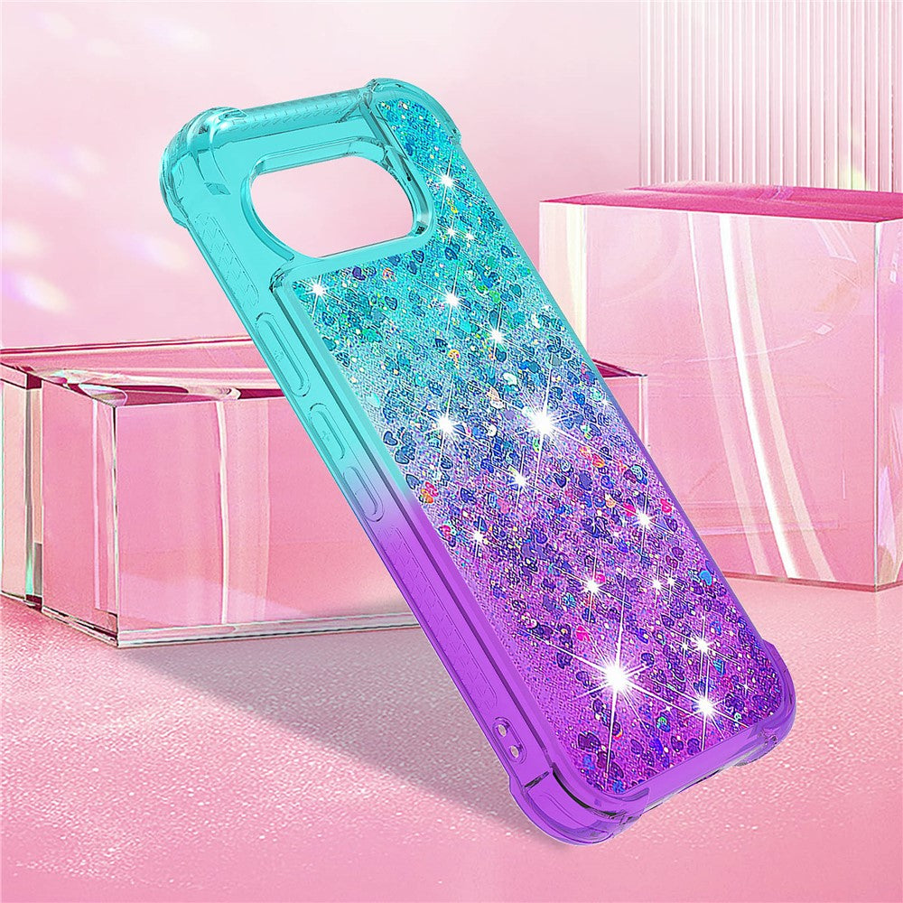 Pixel 9a Glitter-Hülle – Farbverlauf mit funkelndem Puder