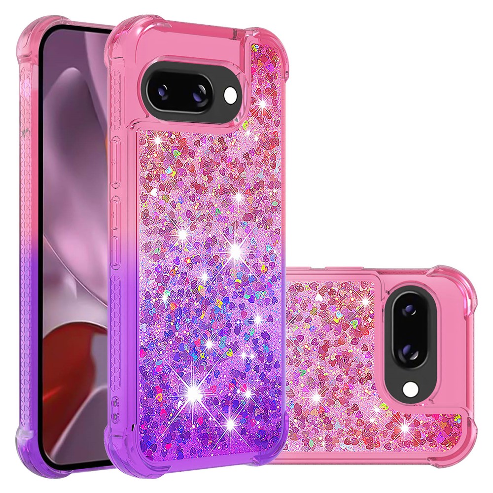 Pixel 9a Glitter-Hülle – Farbverlauf mit funkelndem Puder