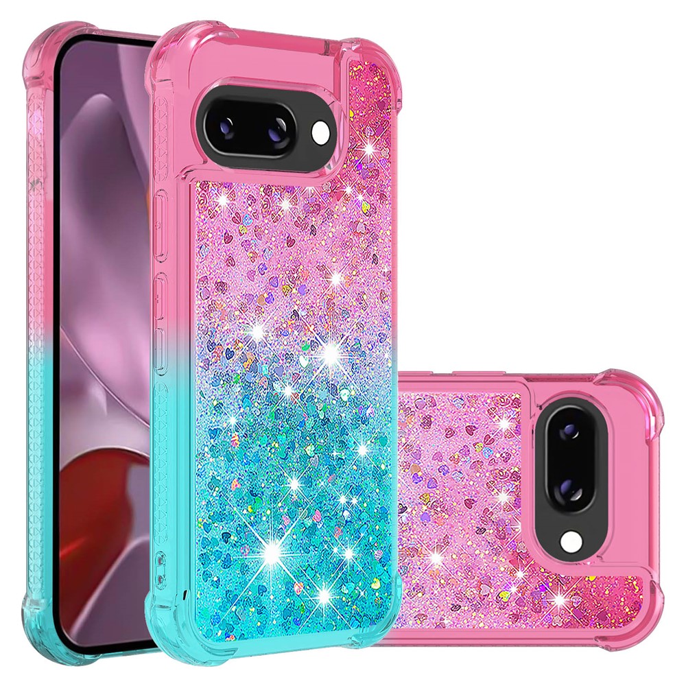 Pixel 9a Glitter-Hülle – Farbverlauf mit funkelndem Puder