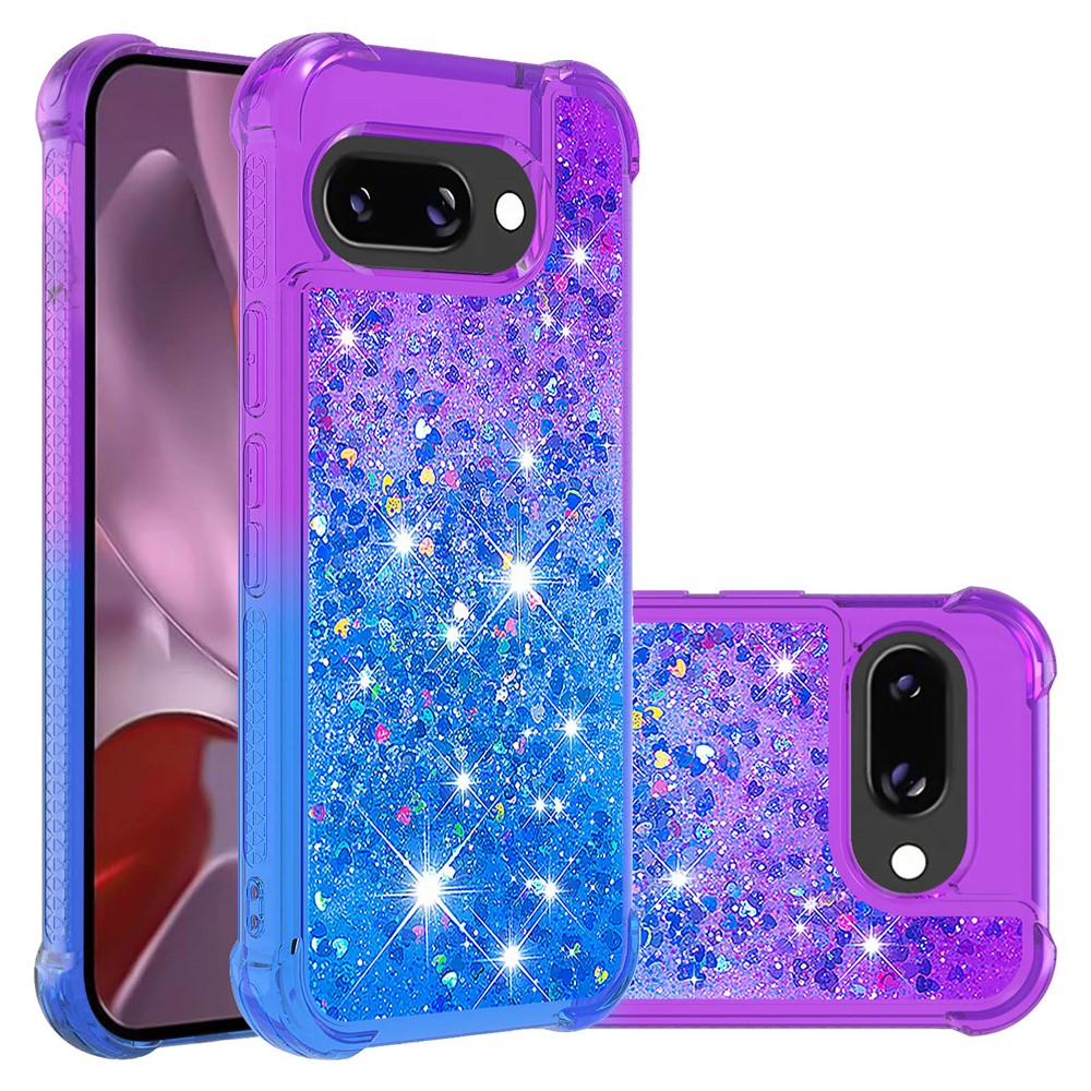 Pixel 9a Glitter-Hülle – Farbverlauf mit funkelndem Puder
