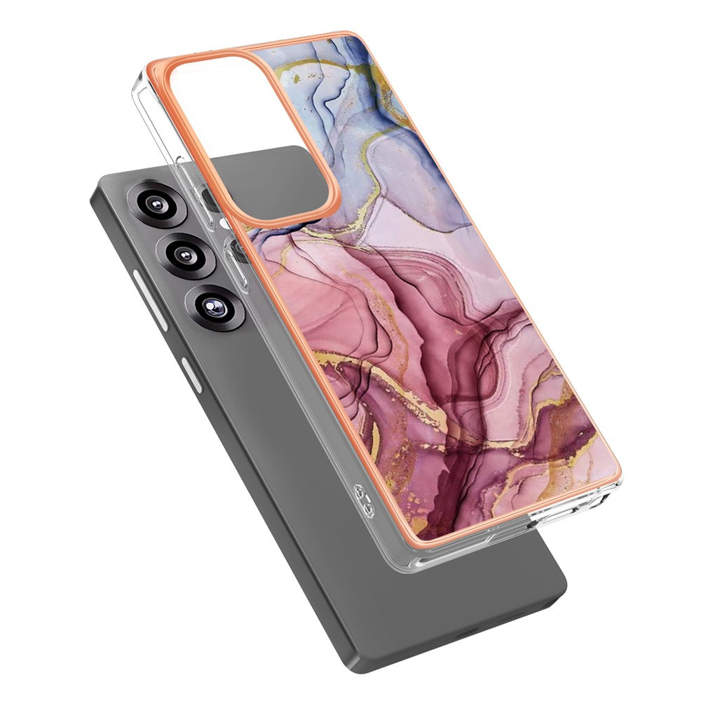 Galaxy S25 Ultra Schutzhülle – Mit Marmormuster 2,0 mm Galvanik-Rückseite
