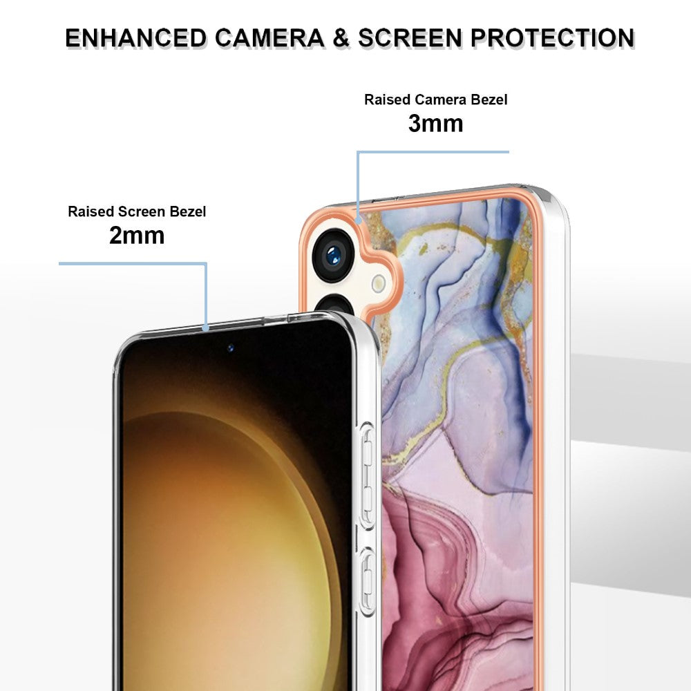 Galaxy S24 Plus / S25 Plus Schutzhülle – Mit Marmormuster 2,0 mm Galvanik-Rückseite