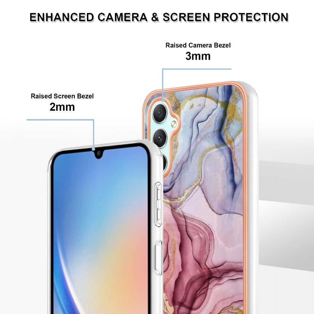 Galaxy A26 5G Schutzhülle – Mit Marmormuster 2,0 mm Galvanik-Rückseite