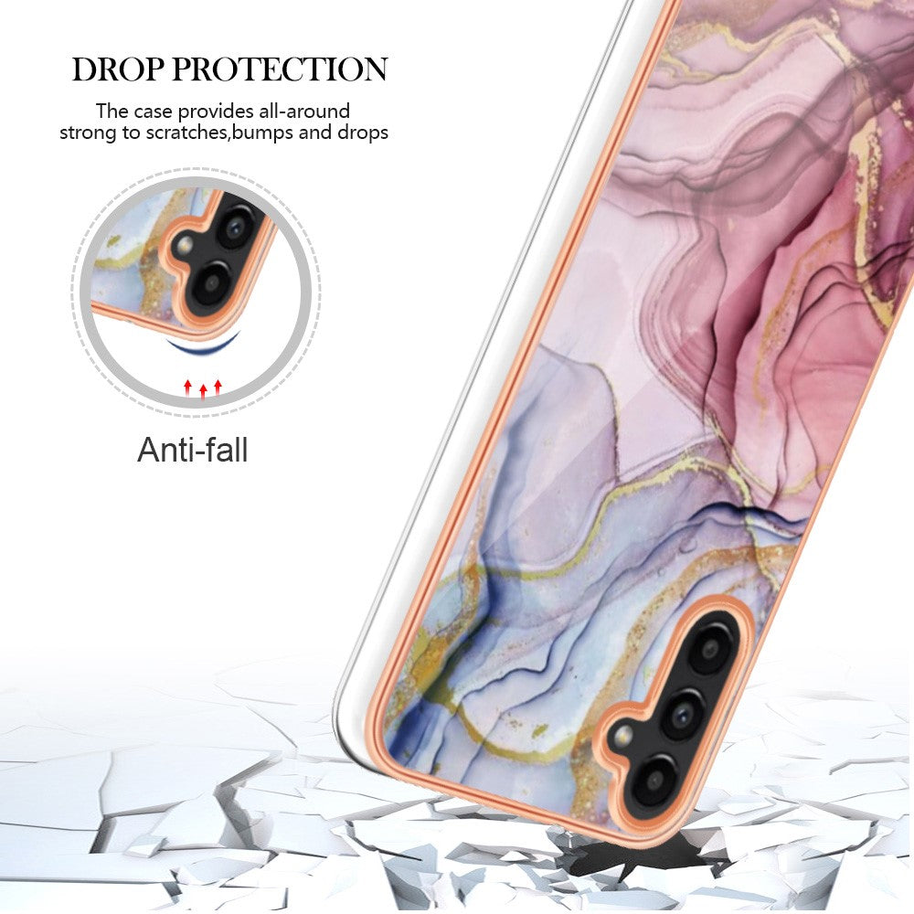 Galaxy A36 5G Schutzhülle – Mit Marmormuster 2,0 mm Galvanik-Rückseite