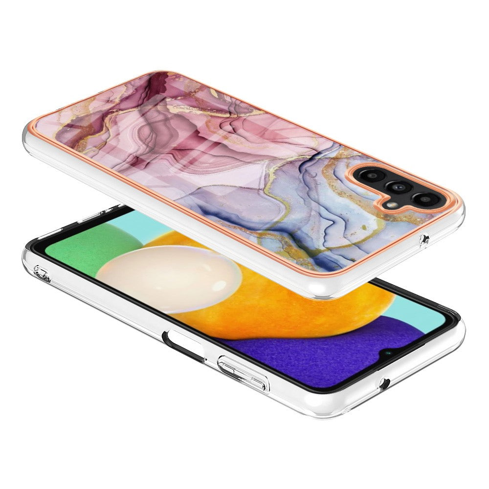 Galaxy A56 5G Schutzhülle – Mit Marmormuster 2,0 mm Galvanik-Rückseite