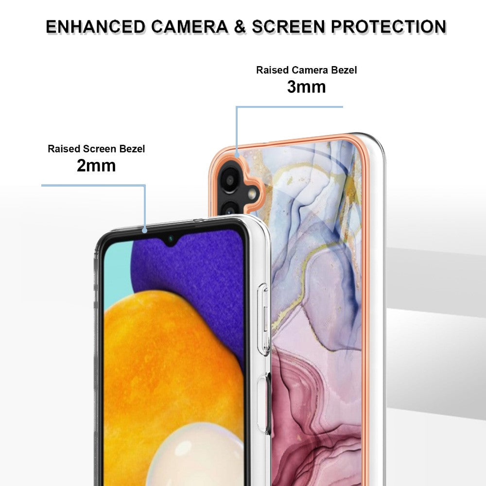 Galaxy A56 5G Schutzhülle – Mit Marmormuster 2,0 mm Galvanik-Rückseite