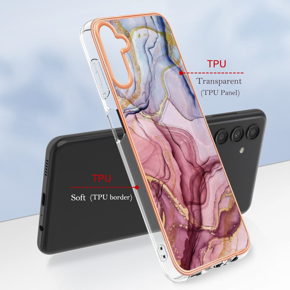 Galaxy A56 5G Schutzhülle – Mit Marmormuster 2,0 mm Galvanik-Rückseite