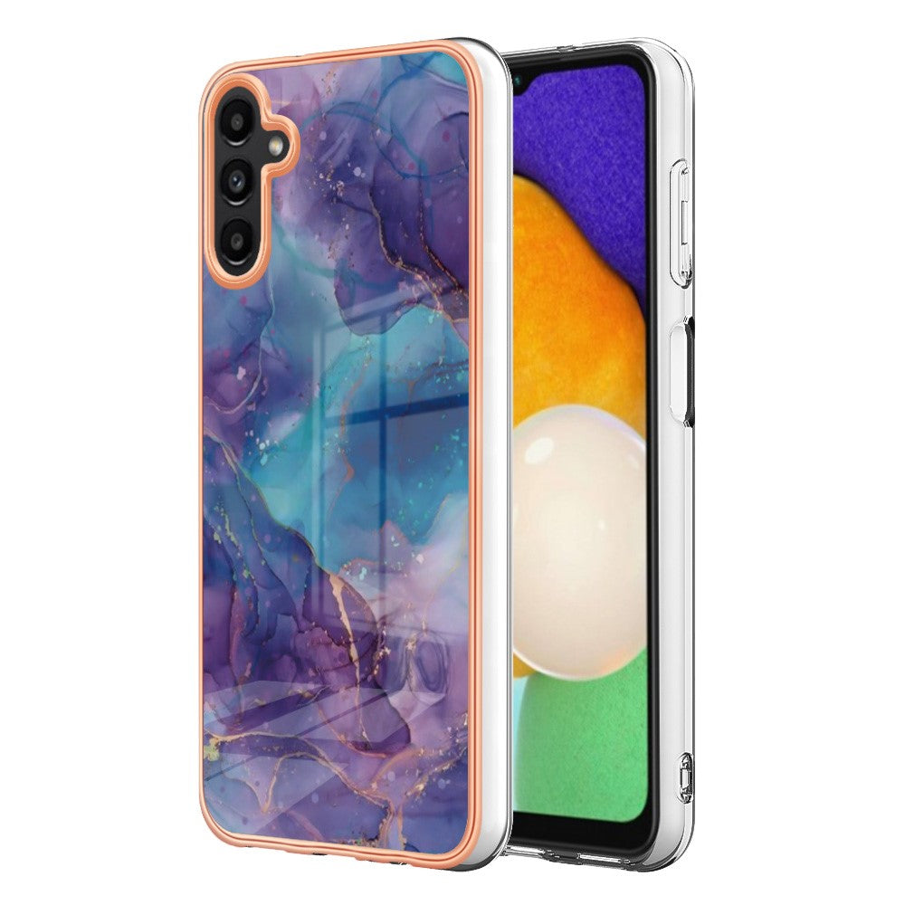 Galaxy A56 5G Schutzhülle – Mit Marmormuster 2,0 mm Galvanik-Rückseite