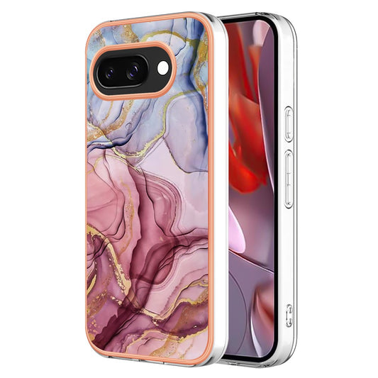 Pixel 9a Schutzhülle – Mit Marmormuster 2,0 mm Galvanik-Rückseite