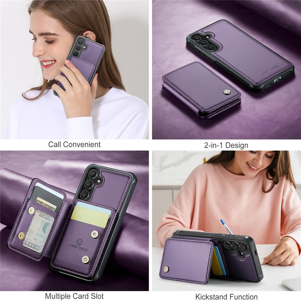 Galaxy S25 Leder-Handyhülle – Mit abnehmbarer magnetische Kartentasche