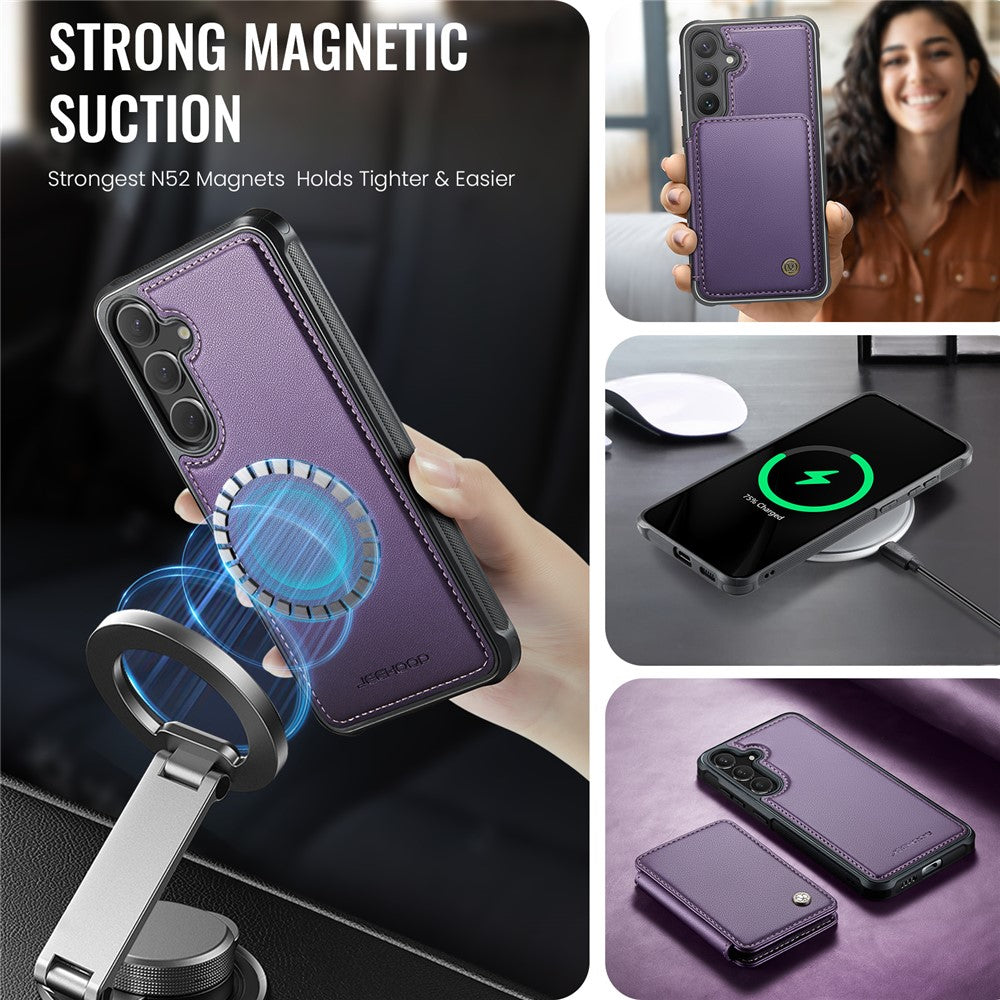Galaxy S25 Leder-Handyhülle – Mit abnehmbarer magnetische Kartentasche