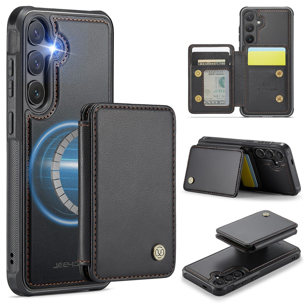 Galaxy S25 Plus Leder-Handyhülle – Mit abnehmbarer magnetische Kartentasche