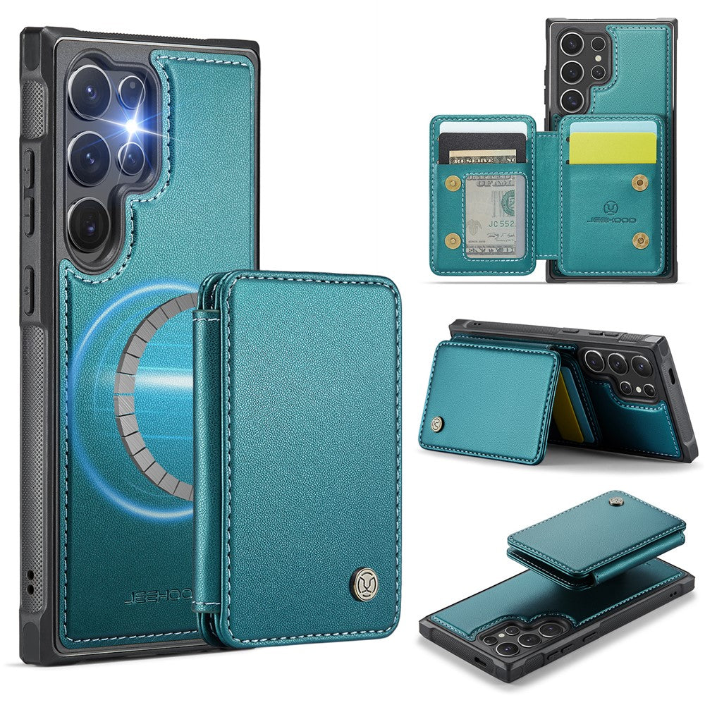 Galaxy S25 Ultra Leder-Handyhülle – Mit abnehmbarer magnetische Kartentasche