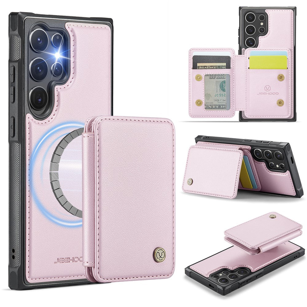 Galaxy S25 Ultra Leder-Handyhülle – Mit abnehmbarer magnetische Kartentasche