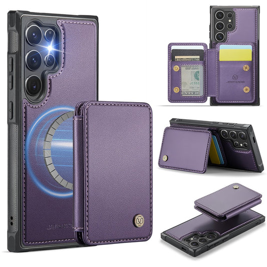 Galaxy S25 Ultra Leder-Handyhülle – Mit abnehmbarer magnetische Kartentasche