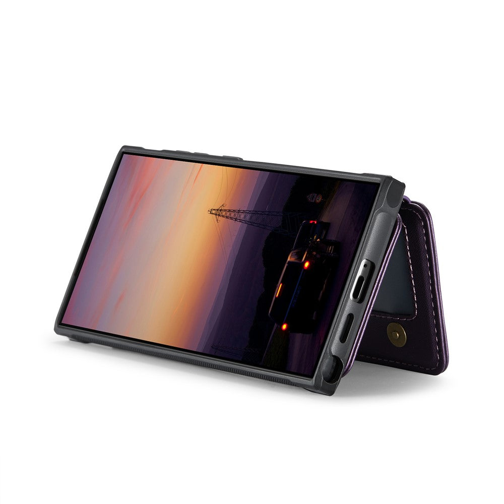 Galaxy S25 Ultra Leder-Handyhülle – Mit abnehmbarer magnetische Kartentasche