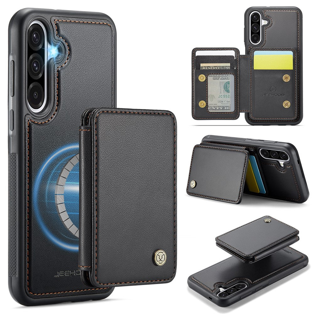 Galaxy A36 5G Leder-Handyhülle – Mit abnehmbarer magnetische Kartentasche