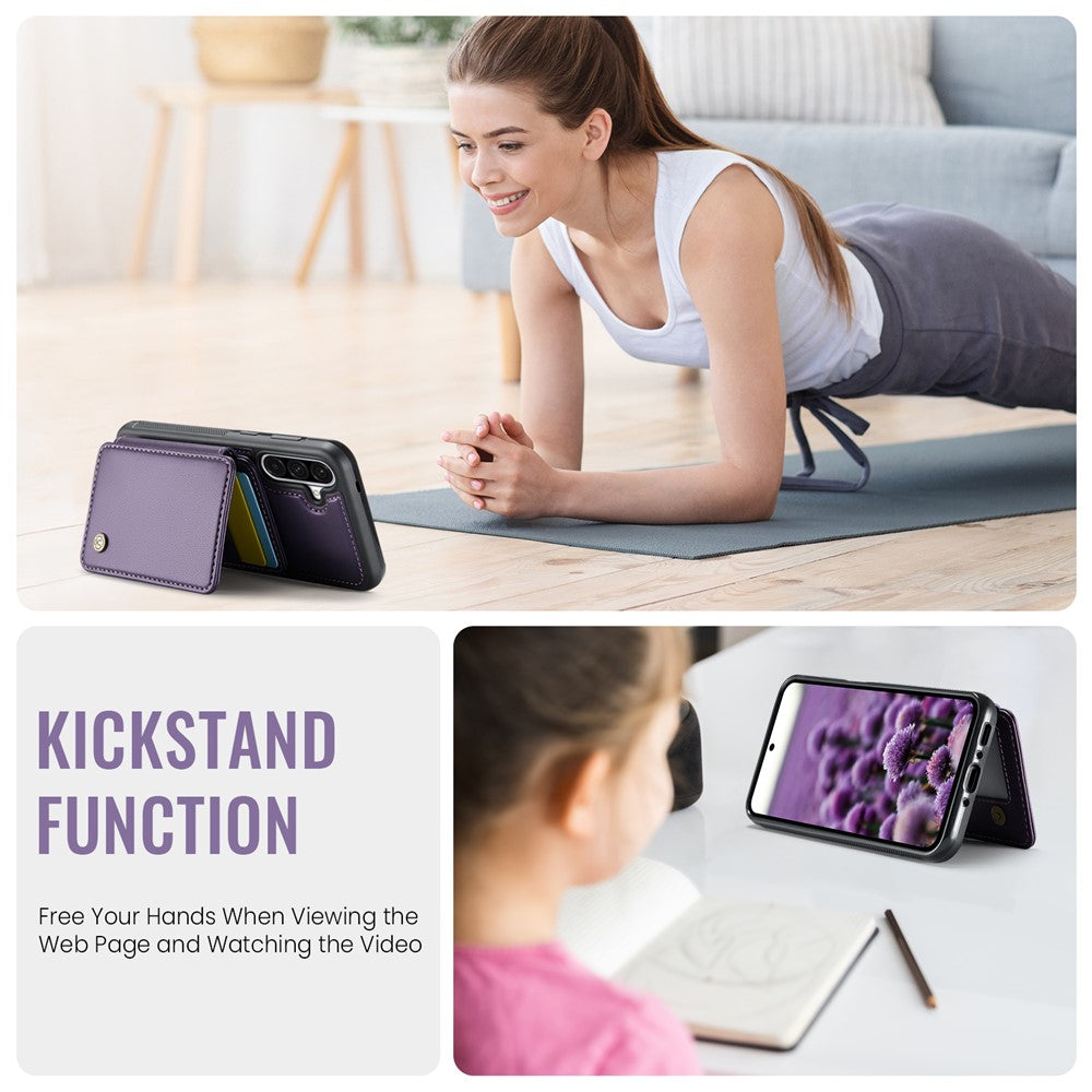 Galaxy A56 5G Leder-Handyhülle – Mit abnehmbarer magnetische Kartentasche