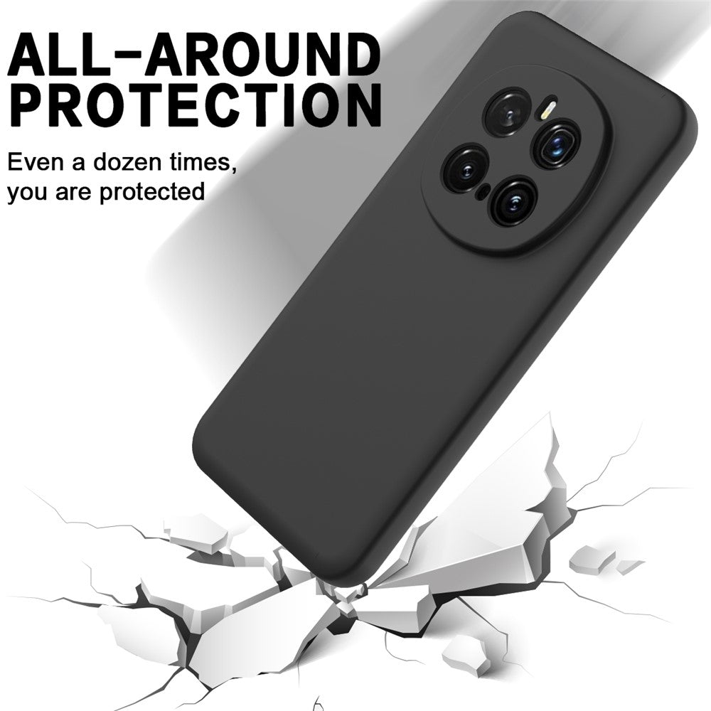 For Honor Magic7 Pro 5G Liquid Silicone Case Phone Back Cover with Hand Strap