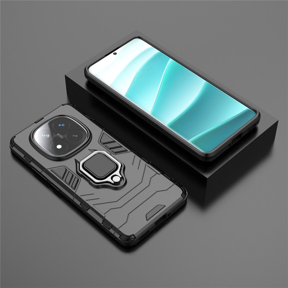 For Xiaomi Redmi Note 14 Pro+ 5G Case PC + TPU Protective Phone Cover with Ring Kickstand