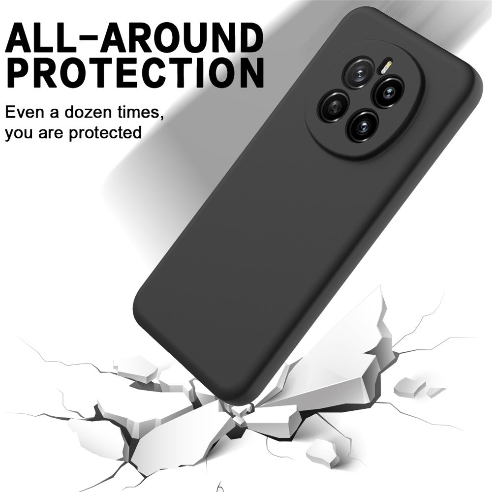 For Honor Magic7 5G Liquid Silicone Case Phone Back Cover with Hand Strap