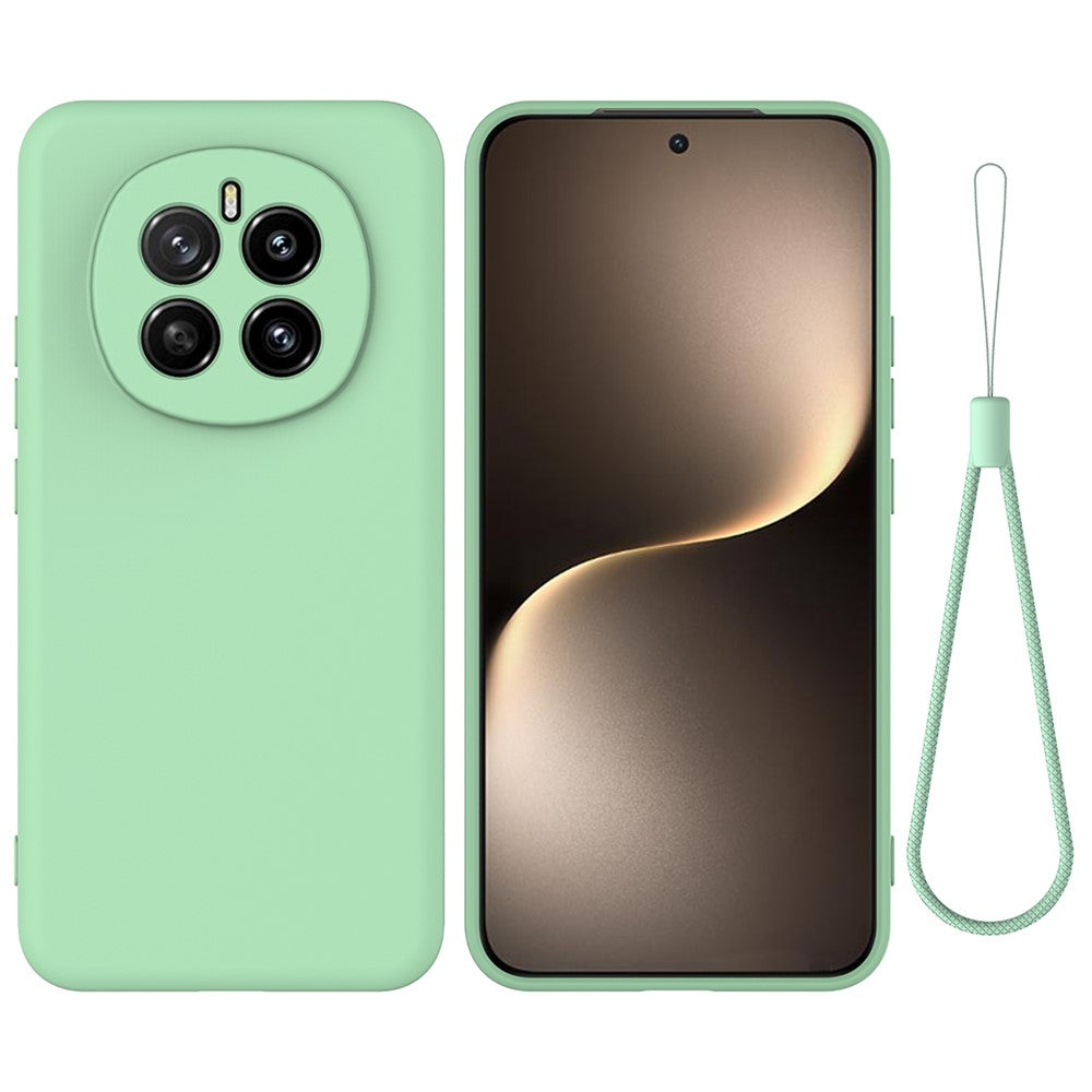 For Honor Magic7 5G Liquid Silicone Case Phone Back Cover with Hand Strap