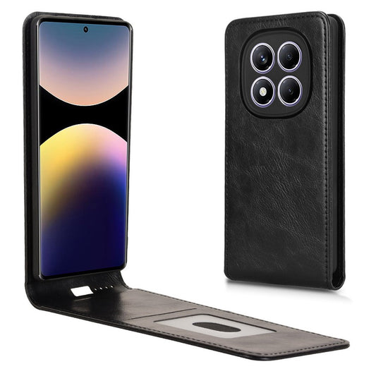 Xiaomi Redmi Note 14 Pro 4G Handyhülle – mit Kartensteckplatz, magnetische vertikale Flip- aus Leder