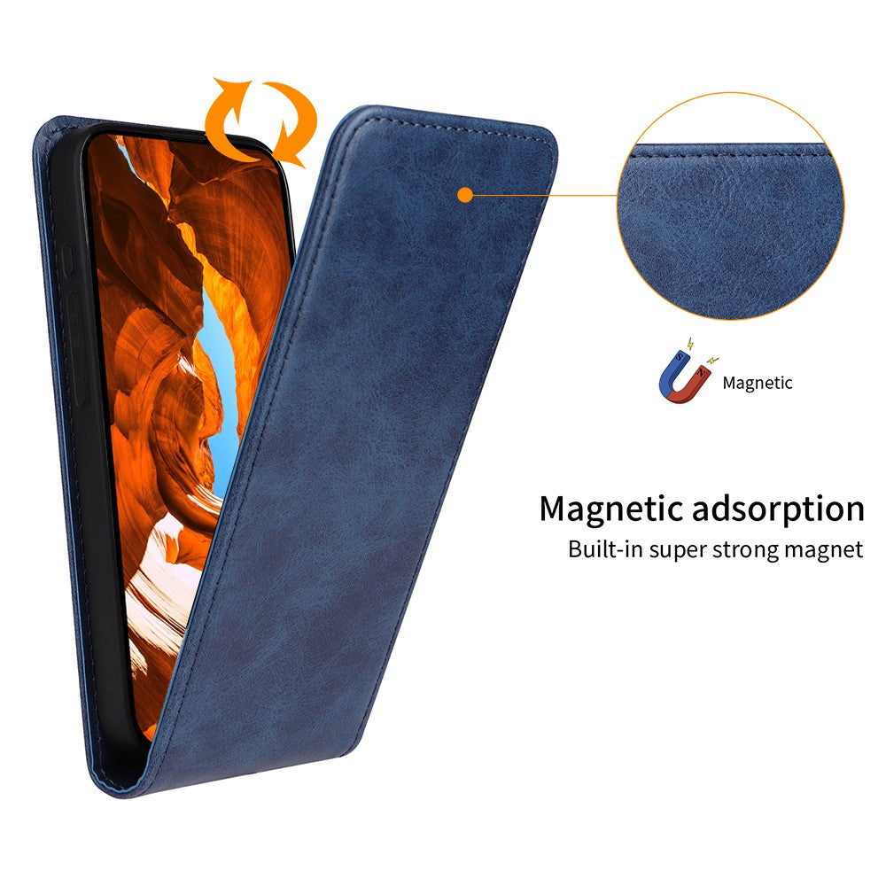 For Xiaomi Redmi Note 14 Pro 4G Case with Card Slot Magnetic Vertical Flip Leather Phone Cover