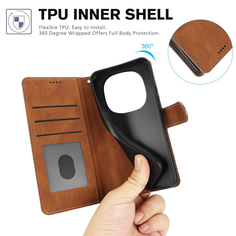 Leather Case for Xiaomi Poco X7 5G / Redmi Note 14 Pro 5G / Note 14 Pro+ 5G Phone Cover with Wallet Stand