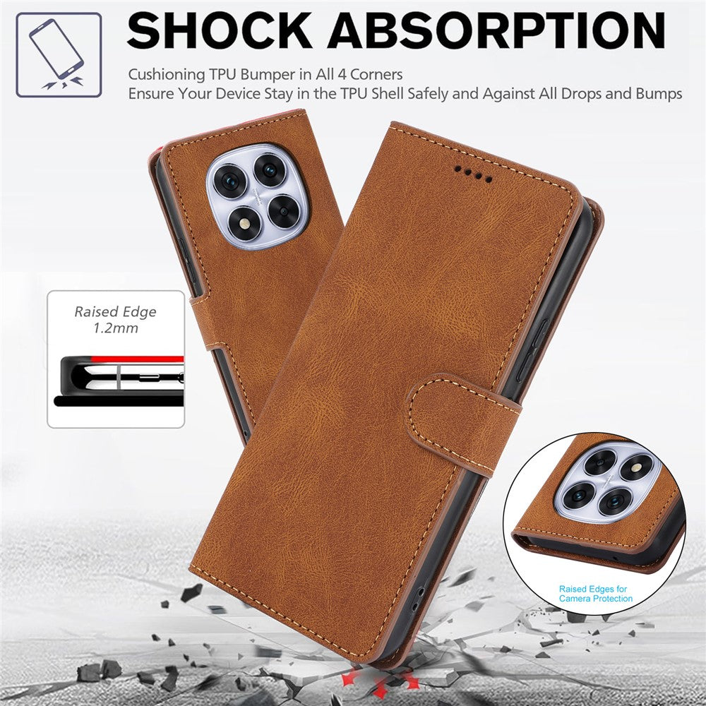 Leather Case for Xiaomi Poco X7 5G / Redmi Note 14 Pro 5G / Note 14 Pro+ 5G Phone Cover with Wallet Stand