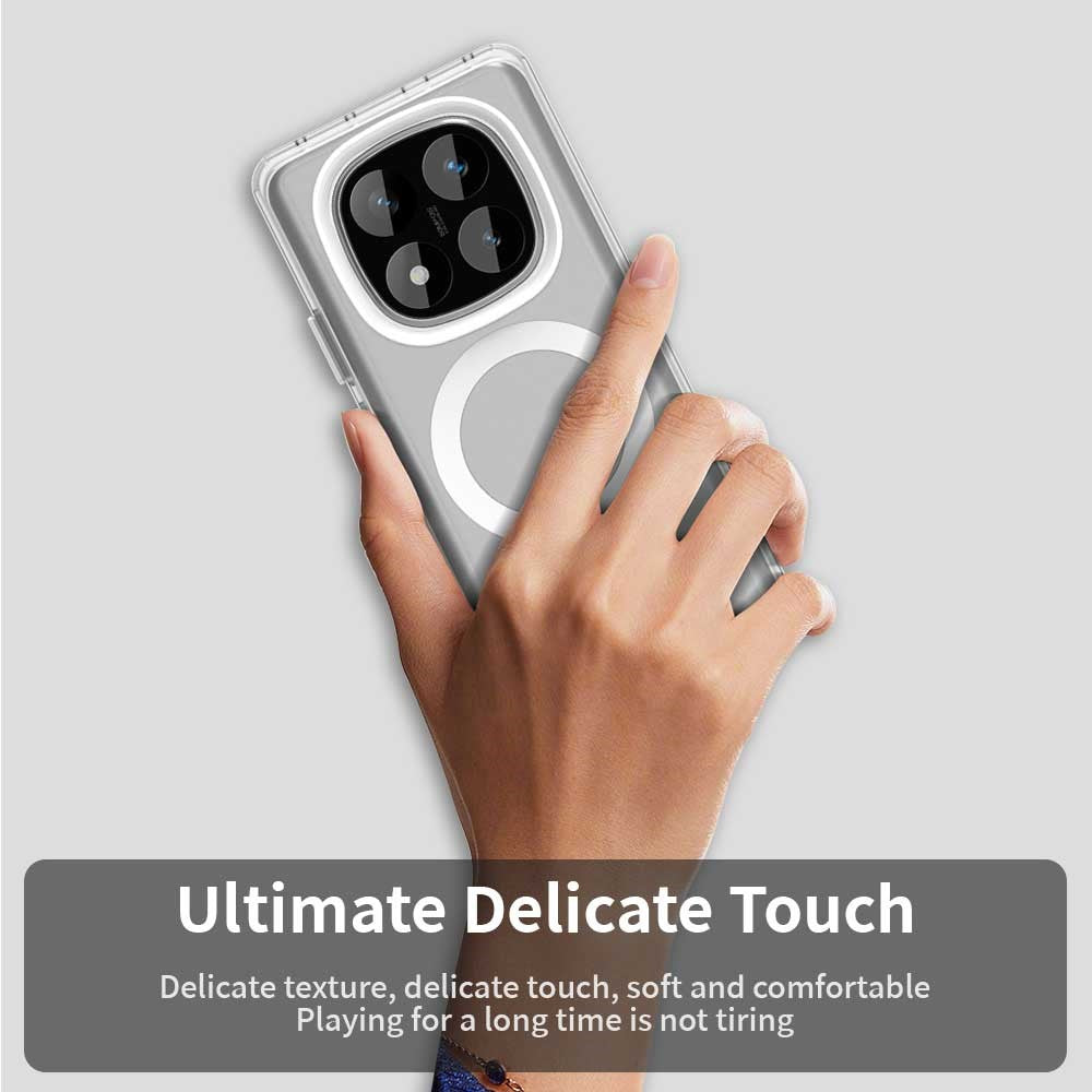 For Xiaomi Redmi Note 14 Pro 4G Magnetic Case Anti Drop Hybrid Phone Back Cover