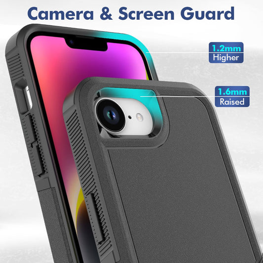 For iPhone 17e / 16e Case 2 in 1 PC + TPU Shockproof Phone Cover