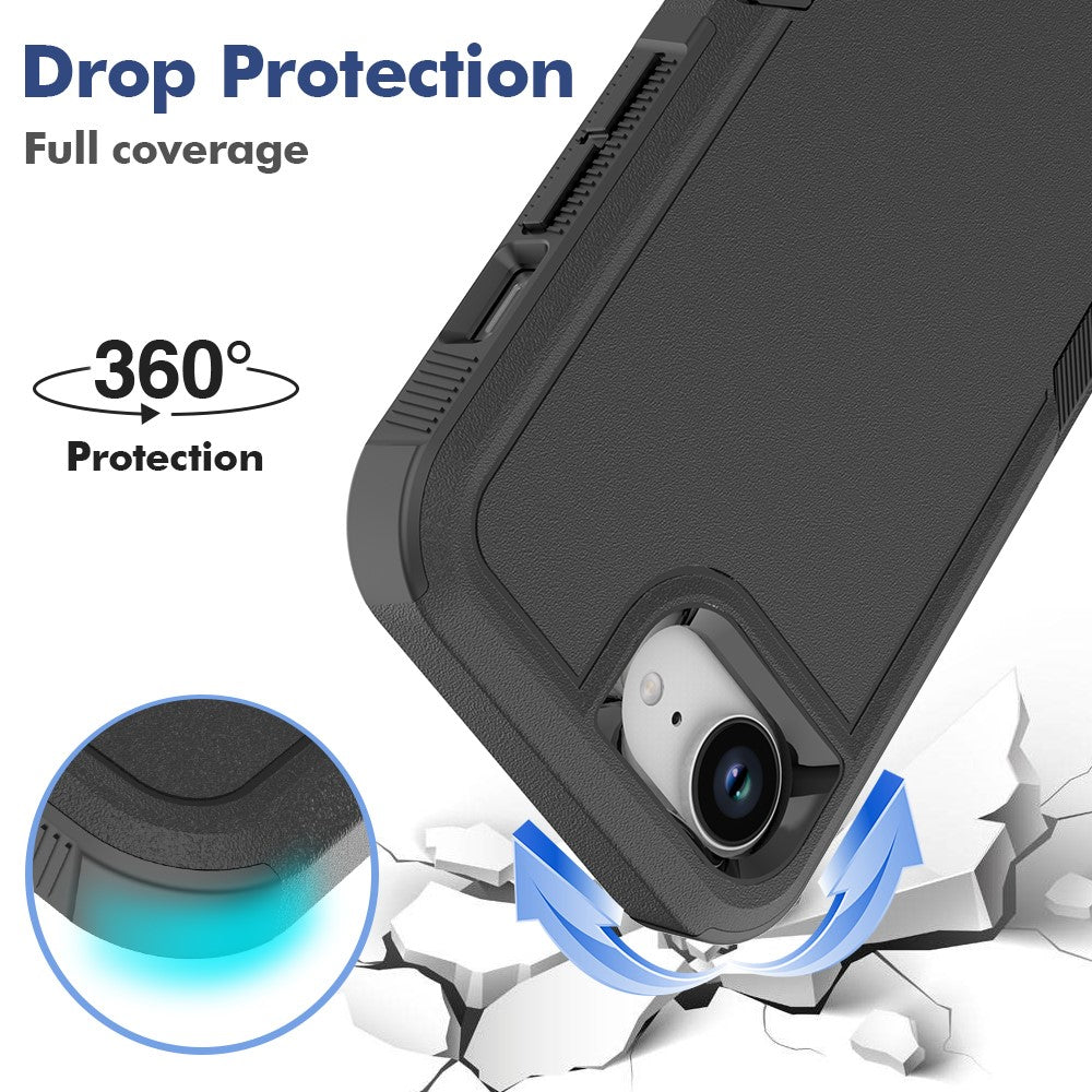 For iPhone 17e / 16e Case 2 in 1 PC + TPU Shockproof Phone Cover