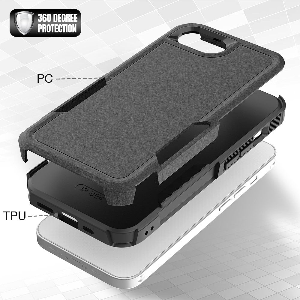 For iPhone 17e / 16e Case 2 in 1 PC + TPU Shockproof Phone Cover