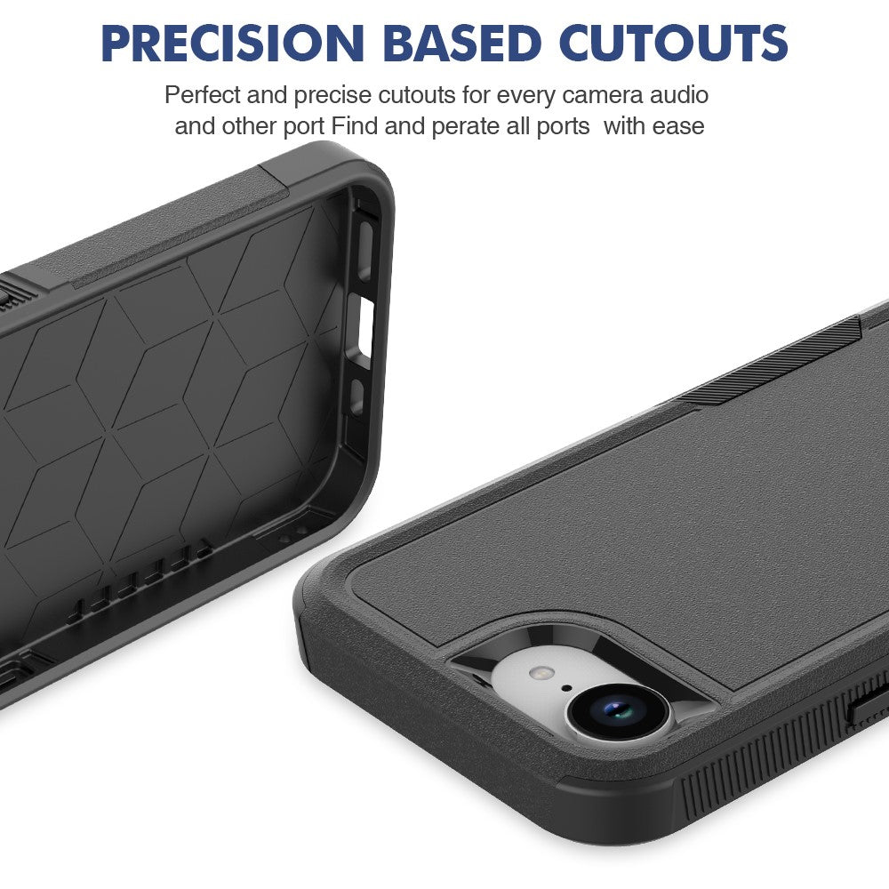 For iPhone 17e / 16e Case 2 in 1 PC + TPU Shockproof Phone Cover