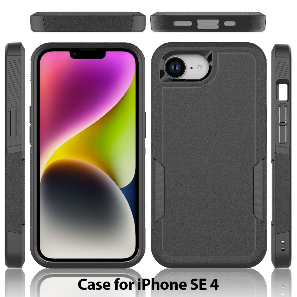 For iPhone 17e / 16e Case 2 in 1 PC + TPU Shockproof Phone Cover