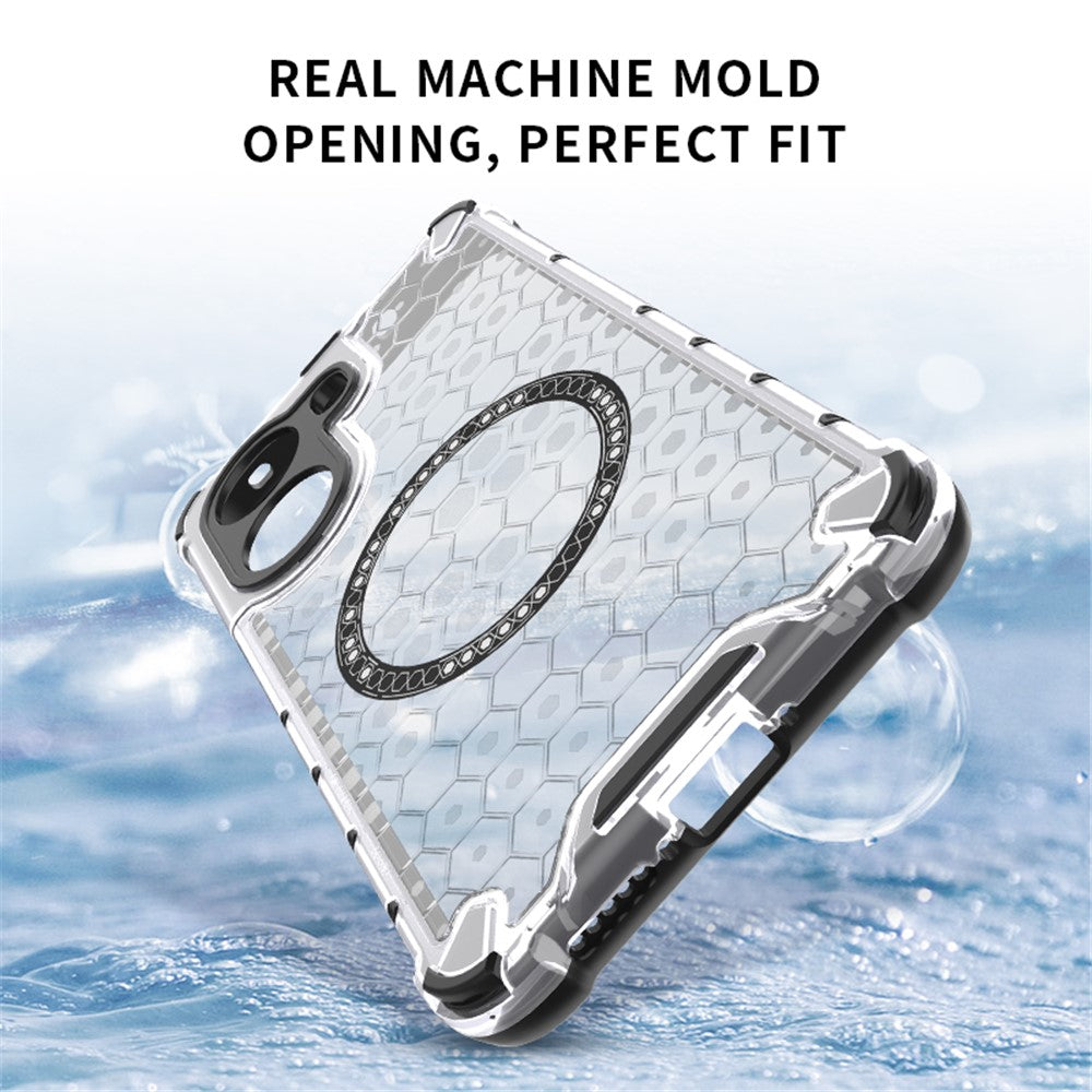 For Xiaomi Poco X7 Pro 5G  /  Redmi Turbo 4 5G Magnetic Case Honeycomb Design TPU + PC Phone Cover