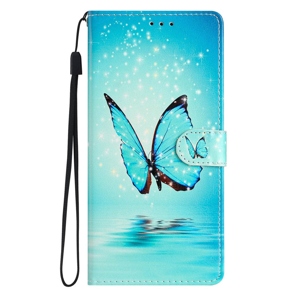 For Xiaomi Redmi Note 14 Pro 4G Wallet Case PU Leather Pattern Printing Stand Phone Cover with Strap