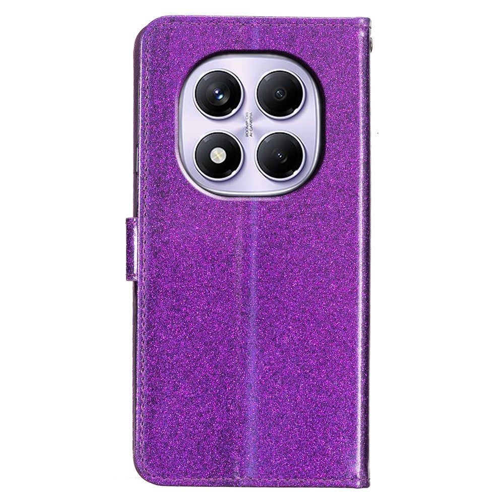 For Xiaomi Redmi Note 14 Pro 4G Wallet Case Glitter Anti-Scratch Leather Phone Cover Stand