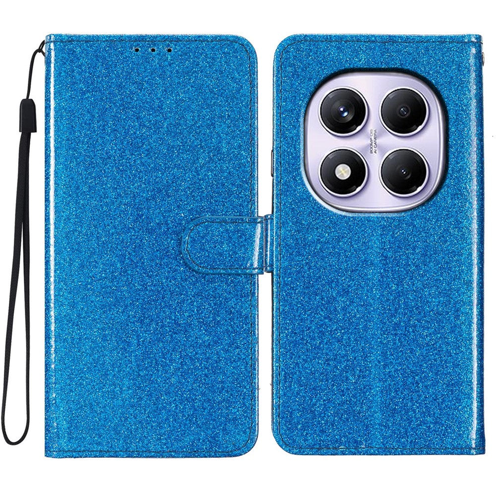 For Xiaomi Redmi Note 14 Pro 4G Wallet Case Glitter Anti-Scratch Leather Phone Cover Stand