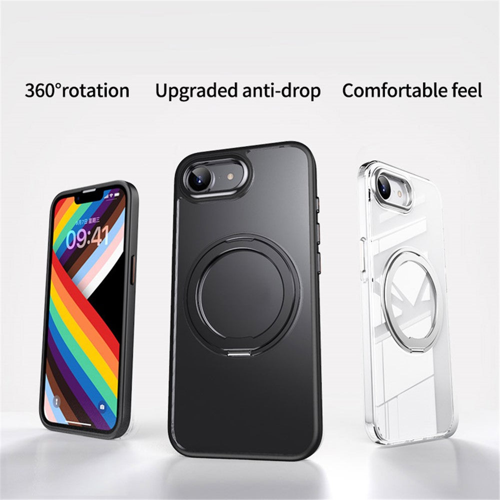 For iPhone 17e / 16e Case Compatible with MagSafe TPU + Acrylic + Kickstand Matte Phone Cover