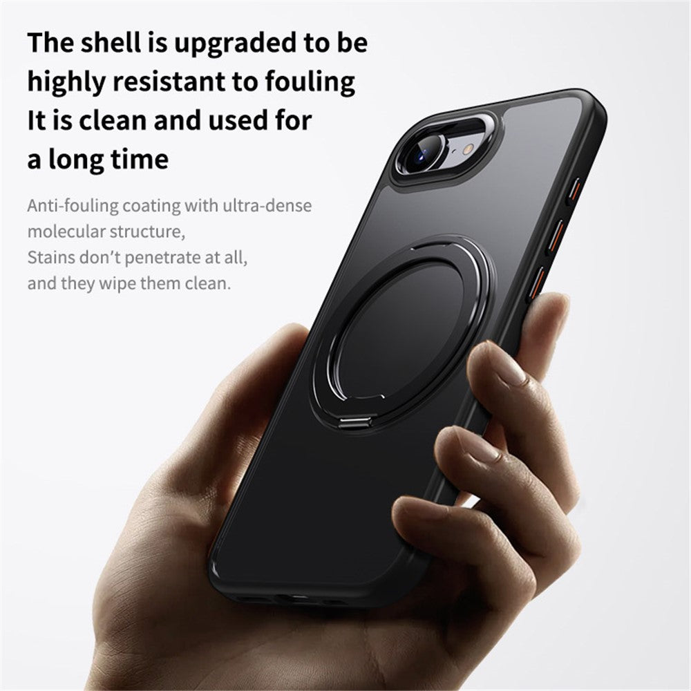 For iPhone 17e / 16e Case Compatible with MagSafe TPU + Acrylic + Kickstand Matte Phone Cover